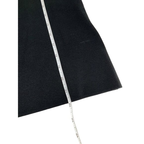 Black Long-Sleeve Knit Top Cream Trim Spenser Jeremy XL Silk career neutral knit - Picture 5 of 6